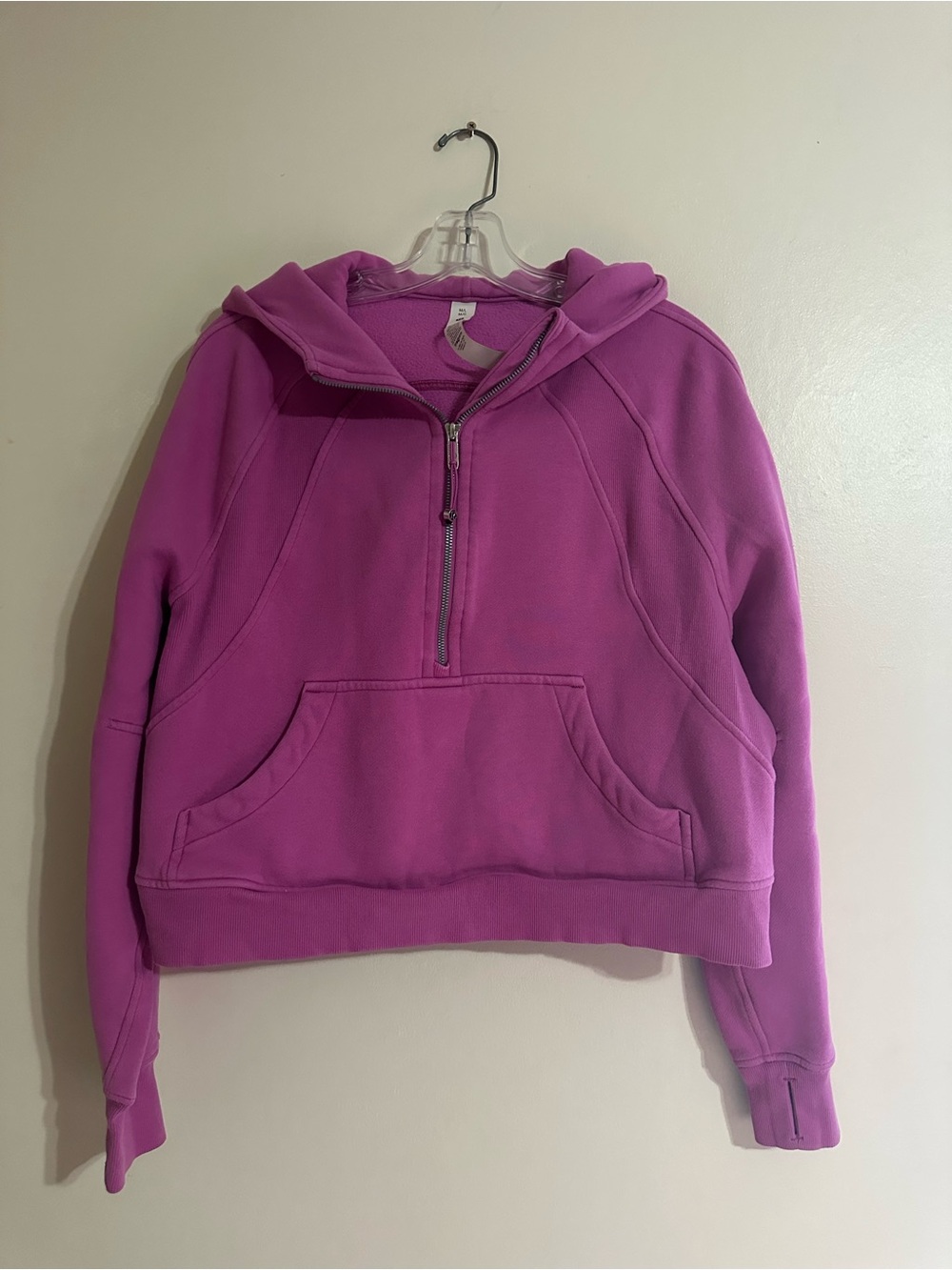 lululemon athletica Women's Quarter-Zip Hooded Sweatshirt - Magenta Pink